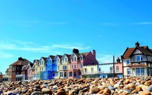 Colourful houses on Aldeburgh seafront